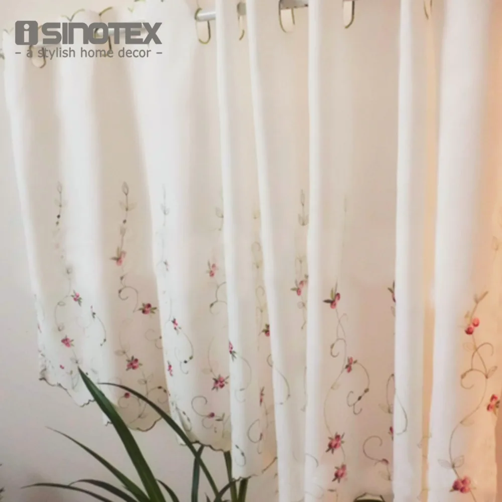 Isinotex кухня занавес розовый фиолетовый трехмерной вышивки роуз готовые