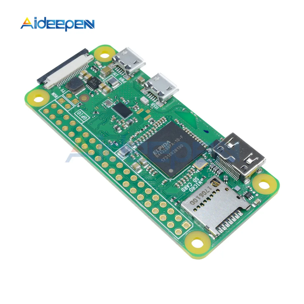 Для Raspberry Pi Zero W V1.3 1GHz 512MB со встроенным беспроводным WiFi и Bluetooth модулем + двойной Micro