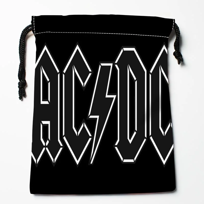 Красный Новое прибытие ACDC сумки на шнуровке на заказ хранения печатных получить мешок тип сумки, сумки для хранения размер 18X22 см - Цвет: Красный