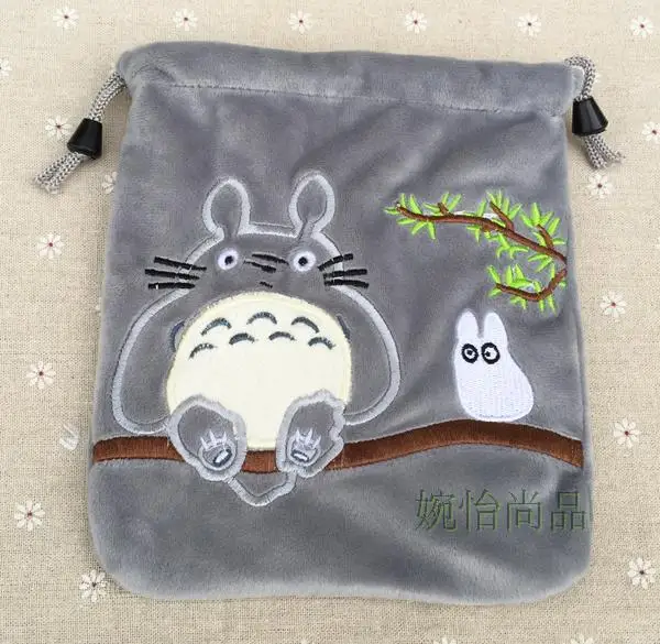 see chart IVYYE 1PCS Stitch Anpanman Cartoon Drawstring Bags Cute Plush storage handbags makeup bag Coin Bundle Pocket Purses NEW - Цвет: see chart