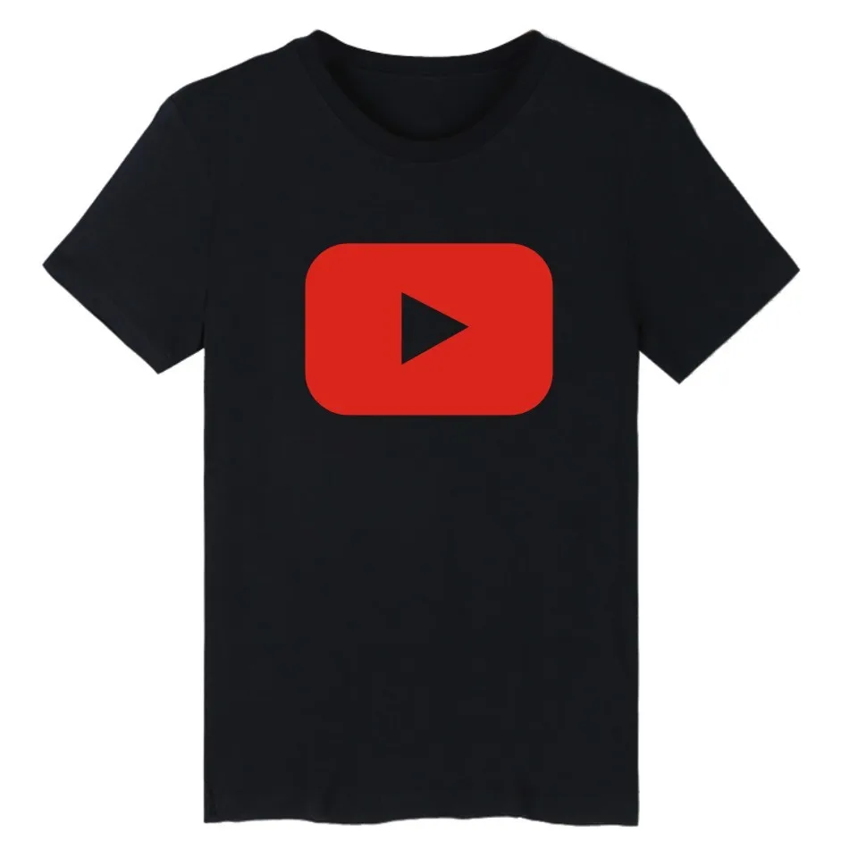 Футболка с принтом Youtube мужская и женская футболка в стиле Харадзюку роскошная