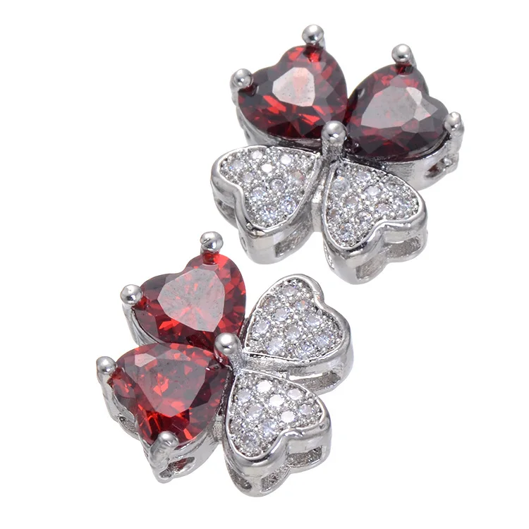 Flower Rhinestone European Style Charm Micro Pave Metal Crystal Spacer Beads For Bracelet DIY Original Jewelry Making | Украшения и