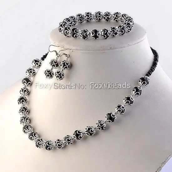 Красивый цветок распорка хрустальные бусы ожерелье браслет серьги ювелирный