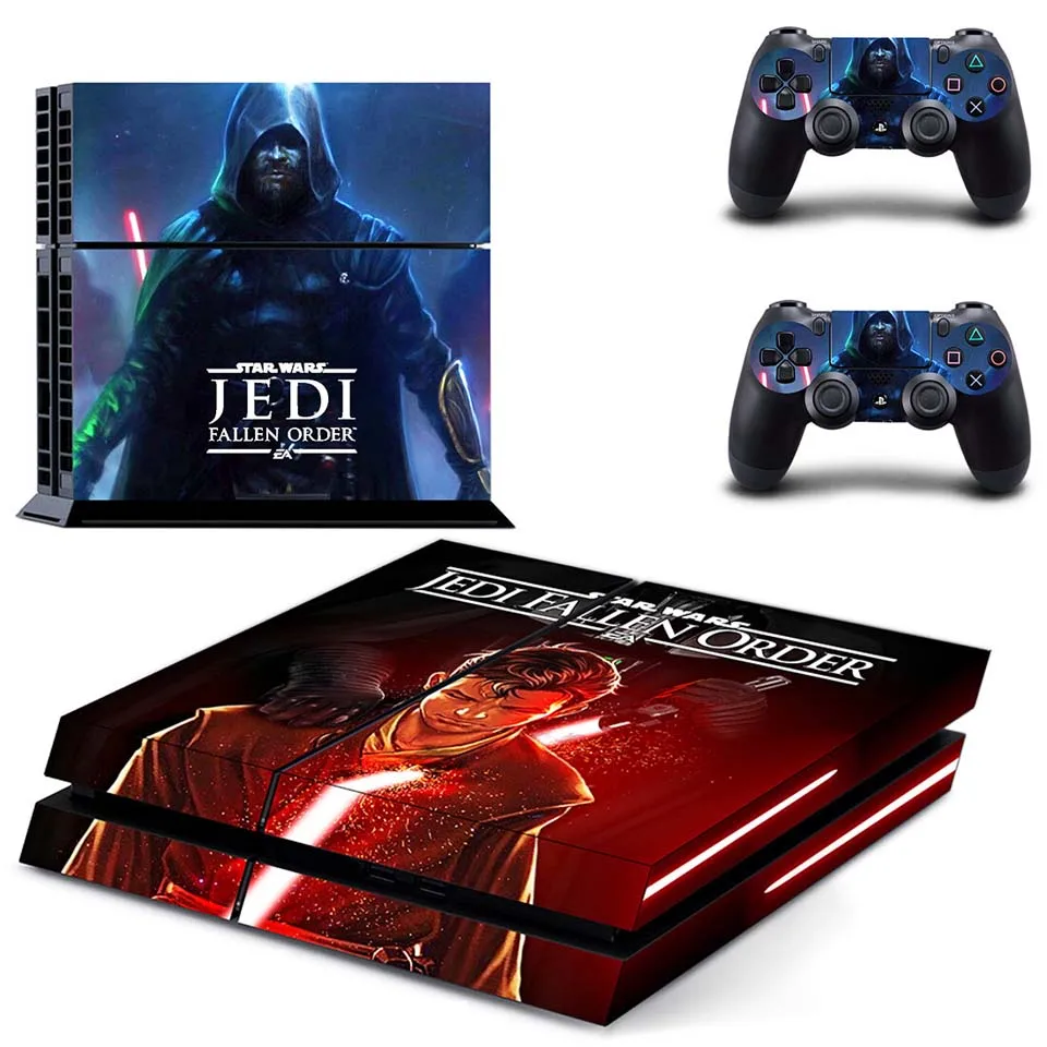 Звездные войны джедай павший заказ виниловая наклейка для PS4 полное тело крышка защитные наклейки для sony Playstation 4 консоль и контроллер