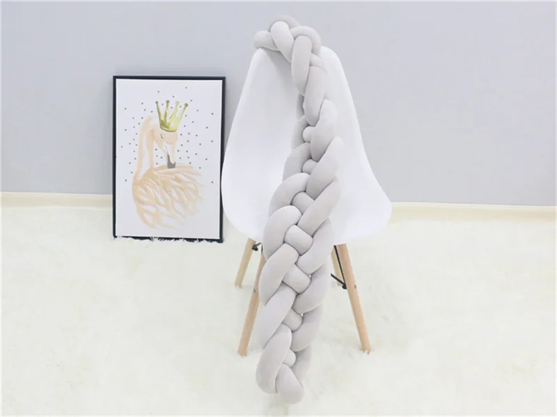 IMBABY 4 косички 2,2 м детские мягкие бортики для кровати ручной работы в кроватку бампер для новорожденных кровать бампер мягкая тесьма декор для детской комнаты