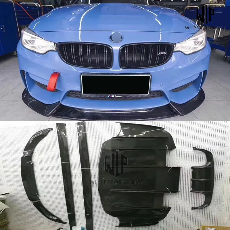 Автомобильный комплект F80 M3 F82 M4 из углеродного волокна передние и задние бамперы