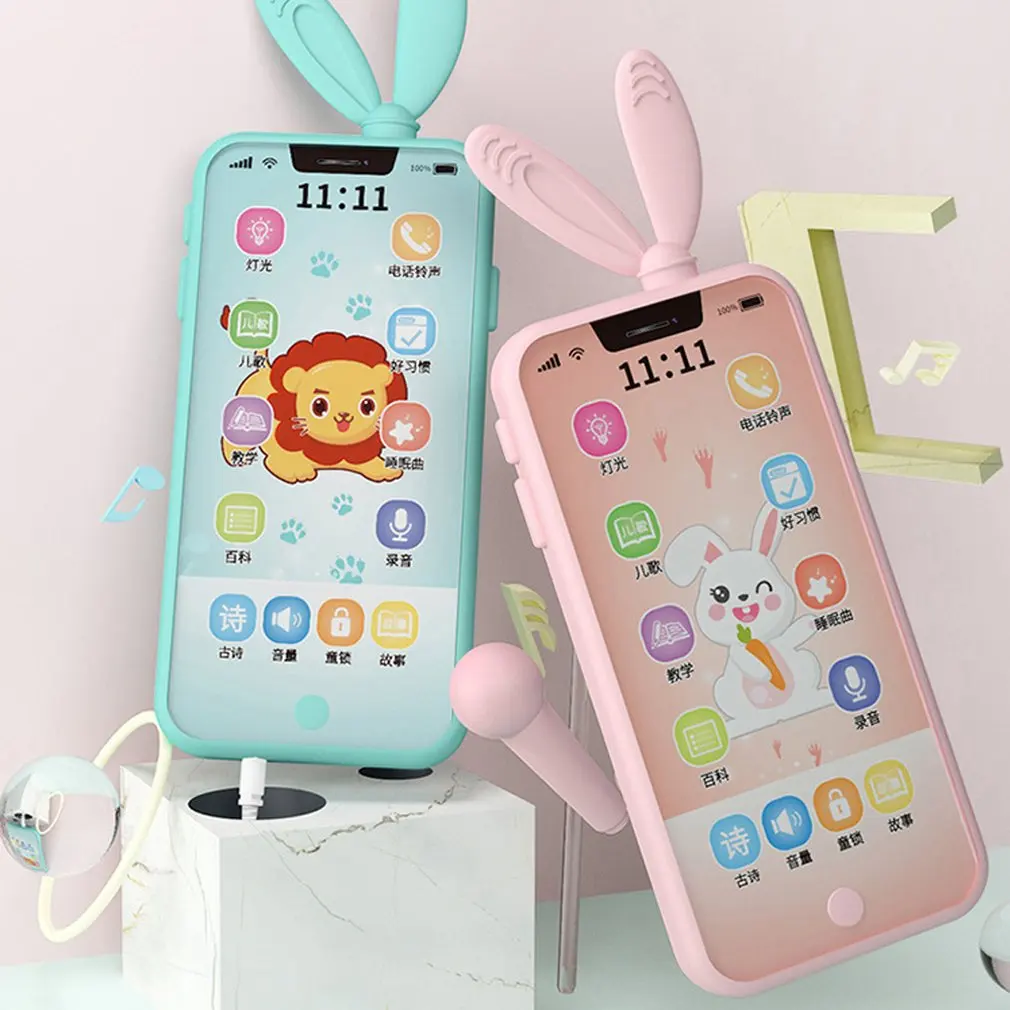 Unisex Раннее детство образовательный смарт телефон с сенсорным экраном детские