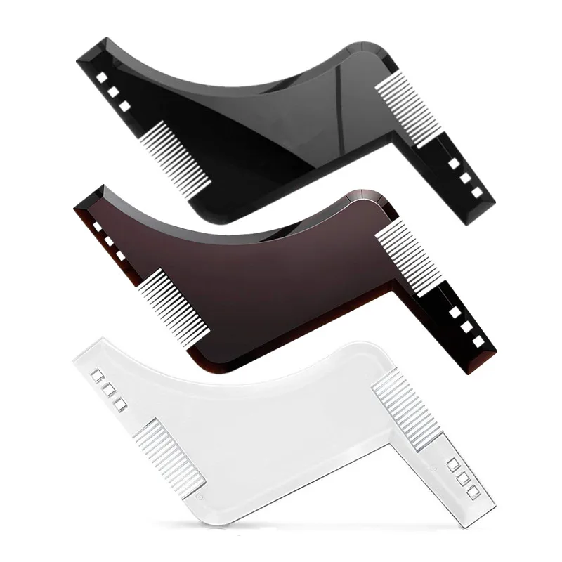 

Multifunctional Beard Shaping & Styling Tool with Inbuilt Comb for Perfect Line Up & Edging Men's Beard Comb Hair Trim Templates