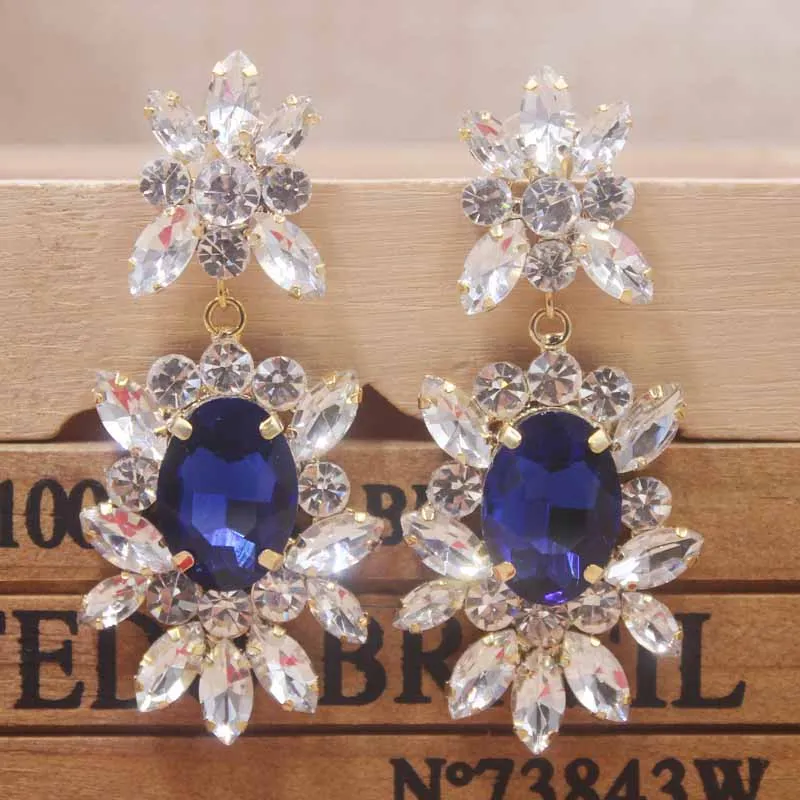 Zerong ювелирные изделия розовые стразы Висячие золотые украшения хрустальные