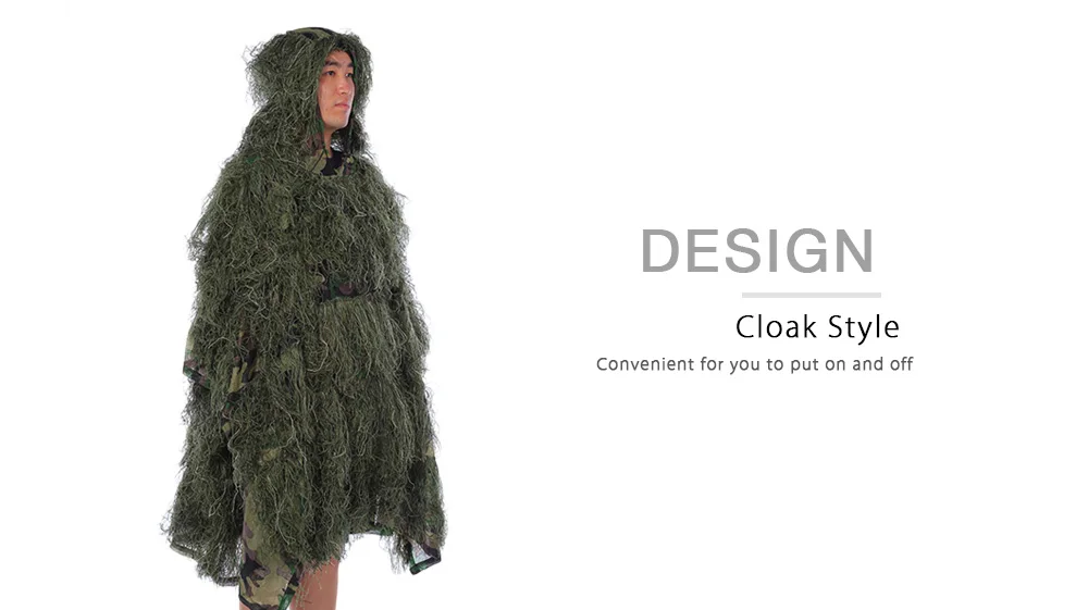 Outlife камуфляж плащ Джунгли Охота Ghillie костюм пустыня лесной Снайпер наблюдение за птицами пончо 2 цвета