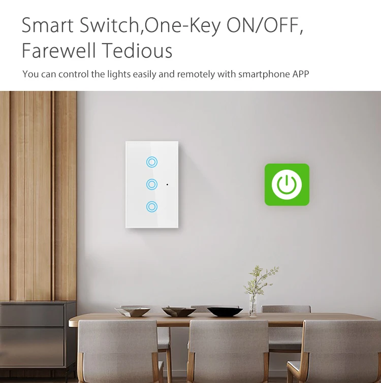 Tuya Smart Life App Wifi умный выключатель настенный выключатель US 1 2 3 банды беспроводной пульт дистанционного управления работает с Alexa Google Home