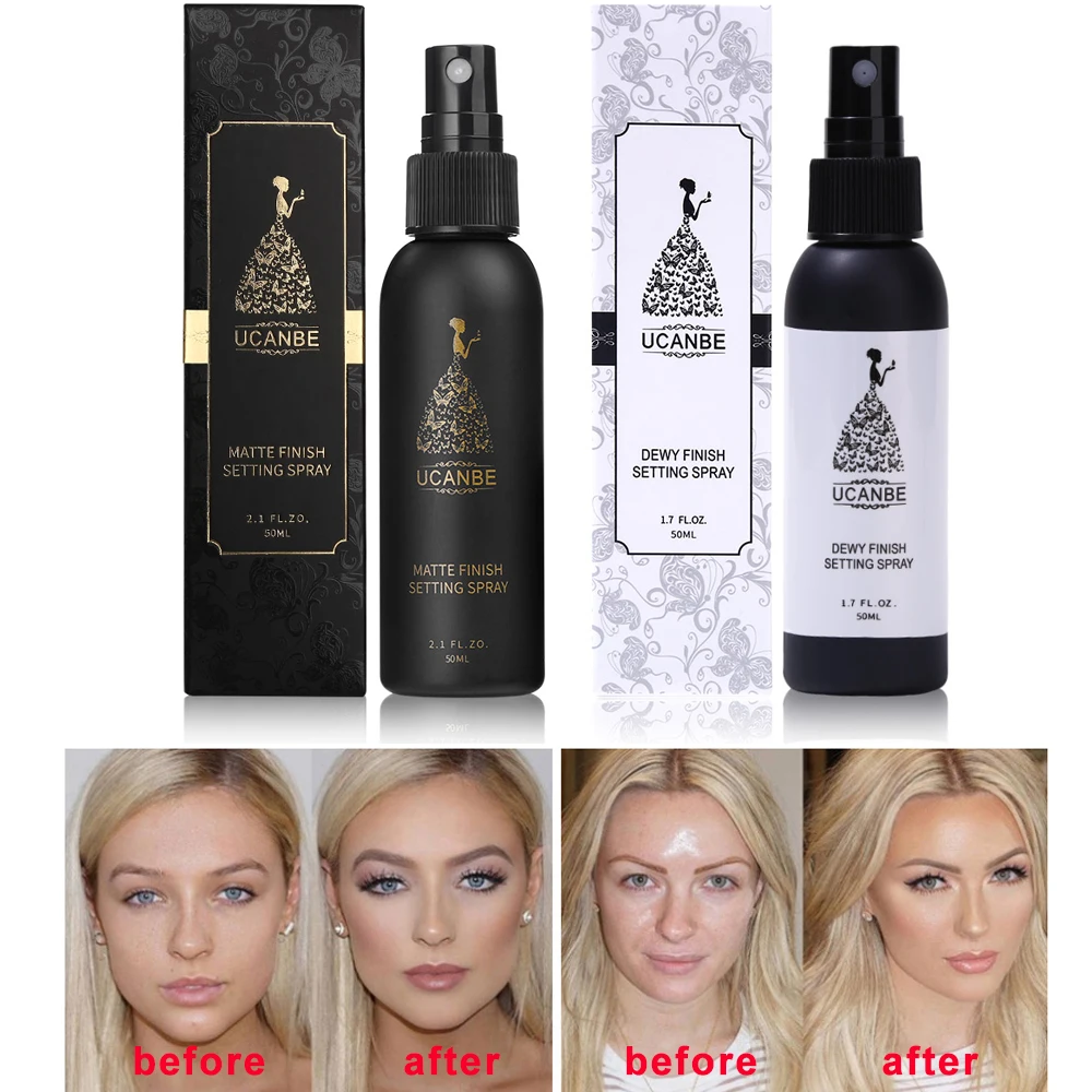 UCANBE спрей для макияжа Dewy или матовый фиксатор лица долговечная защита основы