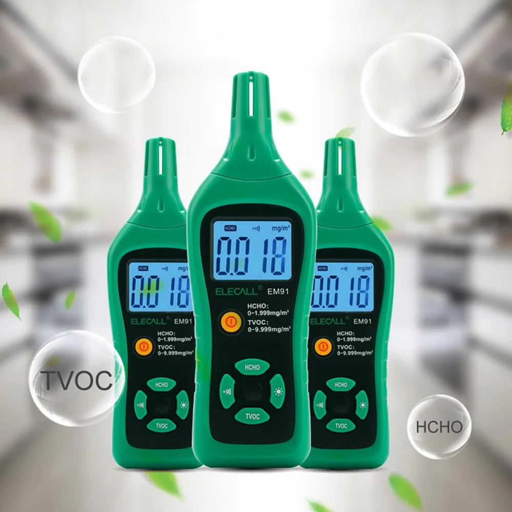 Цифровой смарт детектор формальдегида ELECALL EM91 анализатор газа датчик HCHO TVOC