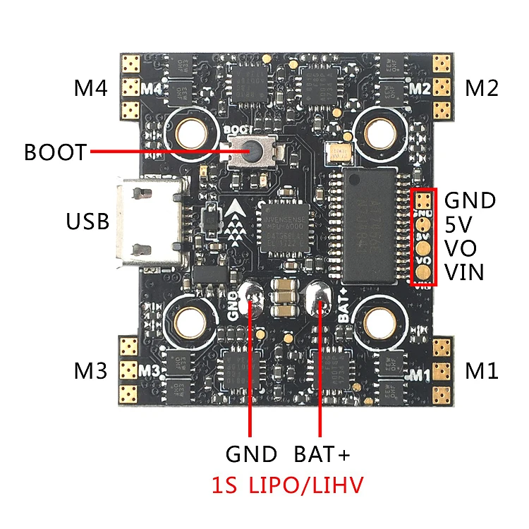 Happymodel Fusion X3 F3 + OSD 1 S бесщеточная плата управления полетом DHOST 4 в ESC для FPV самолетов