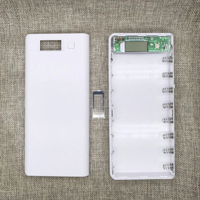 DIY 8x18650 портативный батарея запасные аккумуляторы для телефонов в виде ракушки коробка ЖК-дисплей Dual USB пауэрбэнк батарея коробка мобильный