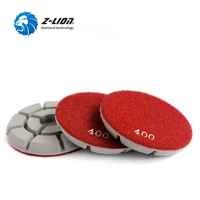 z lion 4 diamond polishing pads for concrete stone 3pcslot dry wet floor polish thickness 10mm marble polishing