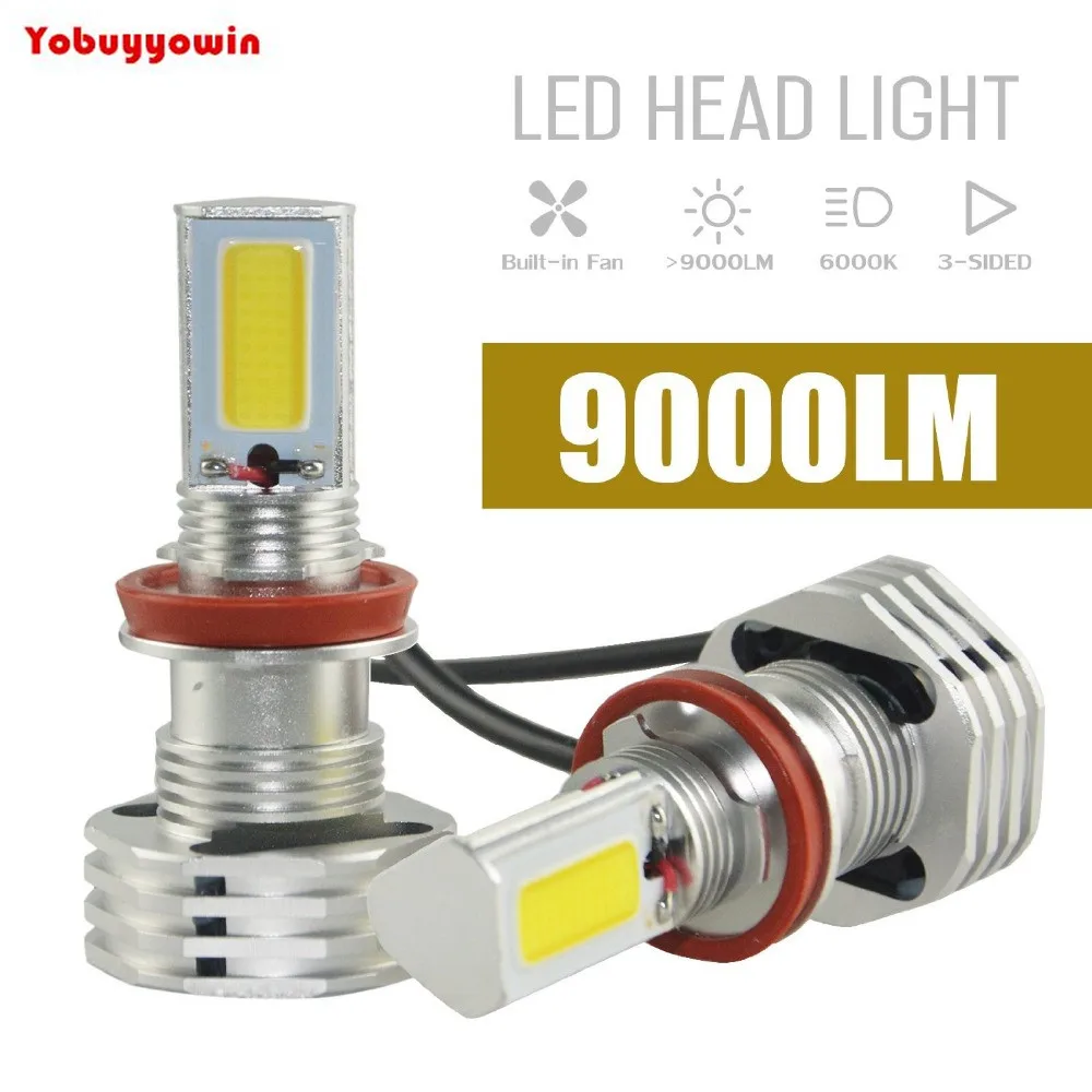 

Canbus Car 90W 9000LM H8/H11/H16 LED Headlight /Headlamp Conversion Kit 3 COB LED 6000K White Super Bright- Replaces HalogenHID