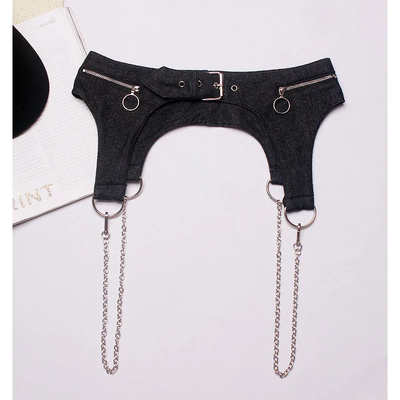 2019 Весенняя новая звезда с тем же абзацем синяя джинсовая цепь неправильный