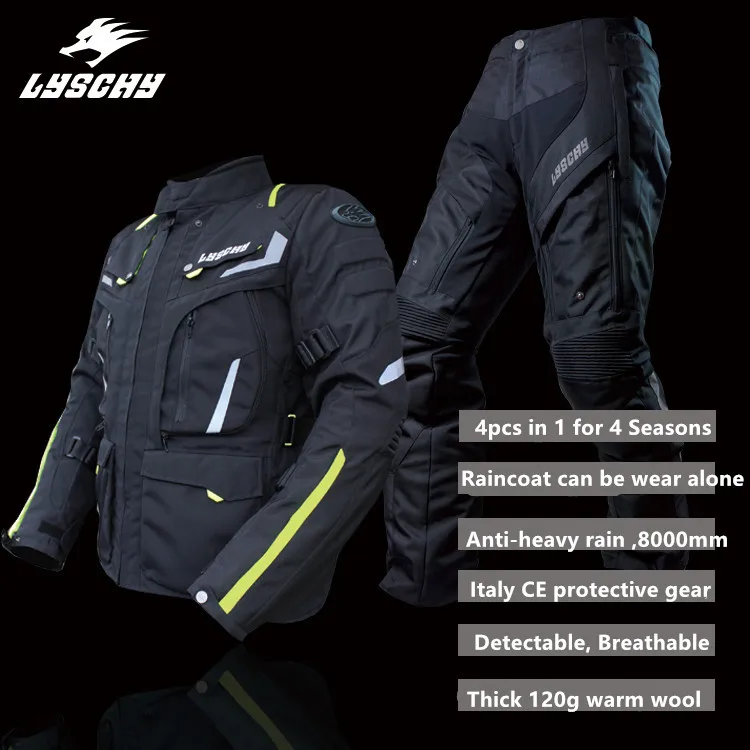 LY701mensuits LYSCHY, водонепроницаемая мотоциклетная куртка, Мужская, летняя, зимняя, дышащая, для мотогонок, костюмы, многофункциональные, мото штаны, костюм - Цвет: LY701mensuits