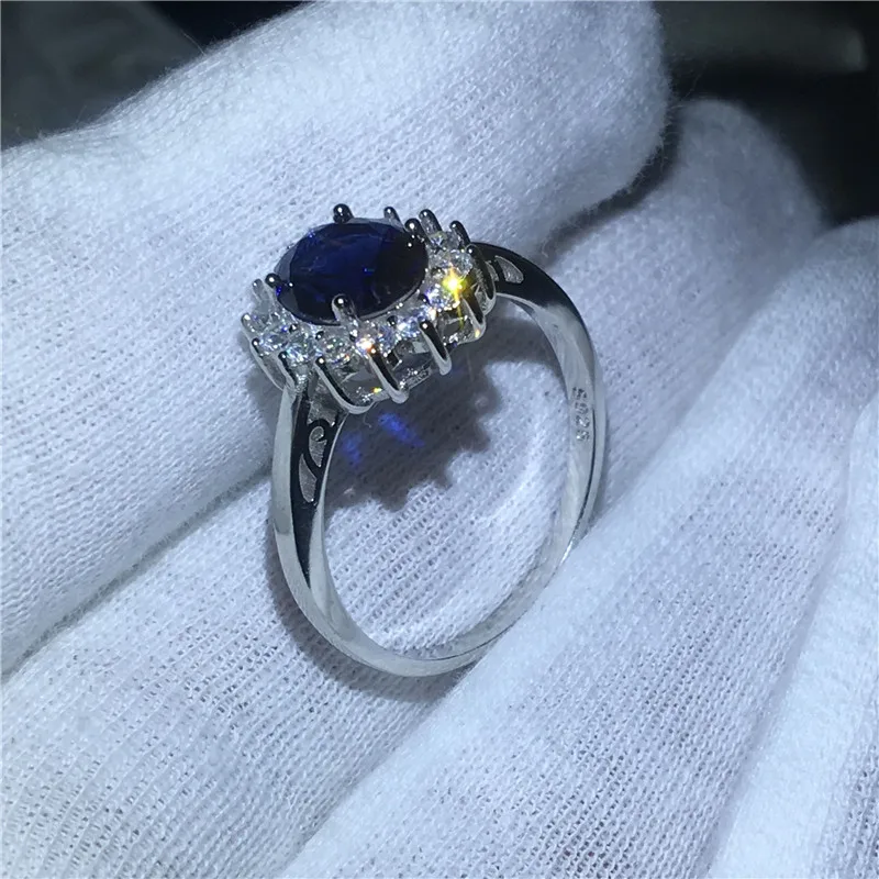 Choucong изящное Ювелирное кольцо Диана 2ct AAAAA Циркон 100% Настоящее серебро 925 пробы