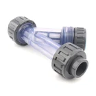 Прозрачный поливинилхлоридный фильтр Y-типа 20 мм, видимый фильтр для аквариумной водопроводной трубы, микроирригационная система, фильтр насоса, домашняя подача воды