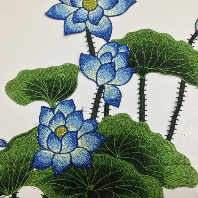 Цветочная вышитая нашивка в китайском стиле для одежды аппликация аксессуары