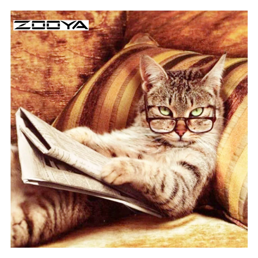 ZOOYA Алмазная картина животное кошка вышивка полная пачка сверл 3D Рукоделие
