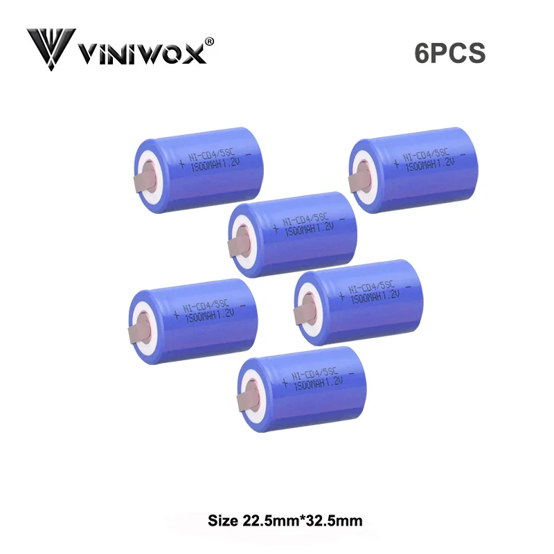 Ni-CD 1500 мА/ч, 4/5SC 1,2 V Перезаряжаемые аккумуляторные батареи с длительным сроком службы фонарик Мощность банк Мощность инструмент Батарея-гидридных и никель-кадмиевых типов аккумуляторов сотового аккумулятора