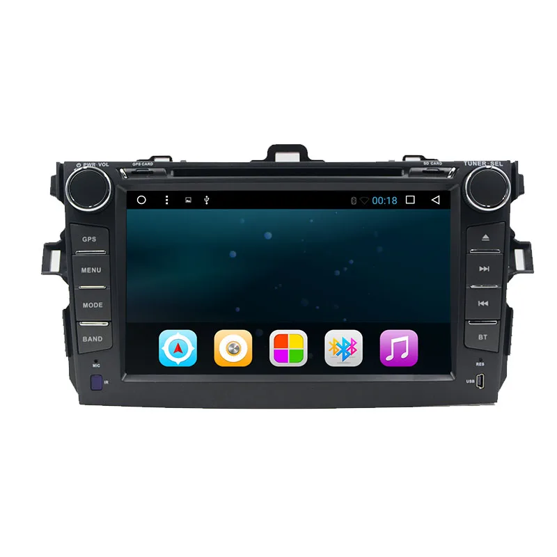Бесплатная камера заднего вида 7 1 система 2 Din Toiyota DVD Android GPS навигация Bluetooth Corolla WiFi