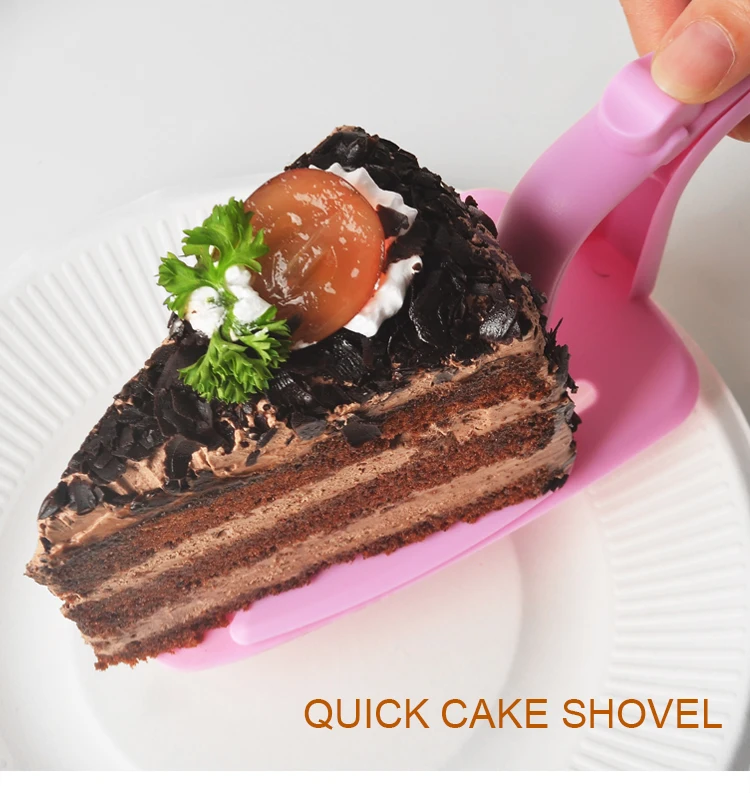 Pink Plastic Cake Spatula Simple And Easy To Use Cake Cut Heat Resistant Kitchen Cake Spatula