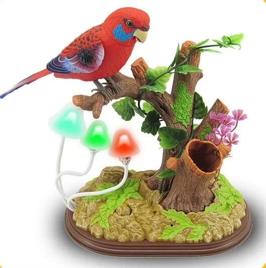 voice control bird mushroom lights ornament sound birdcall simulation about 19x25cm home decoration creative toy gift a2089 | Дом и сад