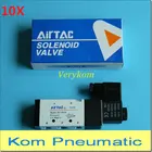 10 элементов, бесплатная доставка, пневматические электромагнитные клапаны, 25 каналов, электромагнитный пневматический клапан 4v310-08, 4V310-10, 12 В постоянного тока, 24 В переменного тока, 110 В, 220 В