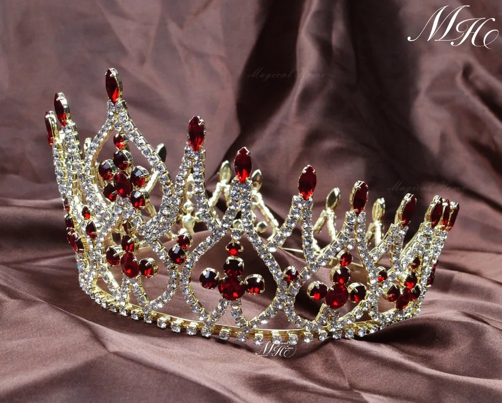 Роскошная нарядная большая корона Miss круглая Свадебная Тиара для невесты