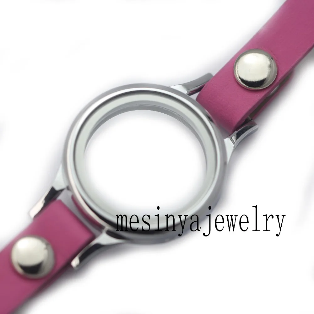 

6pcs 30mm plain magnet Floating charm memory living glass locket rose red wrap bracelet ,charms not included