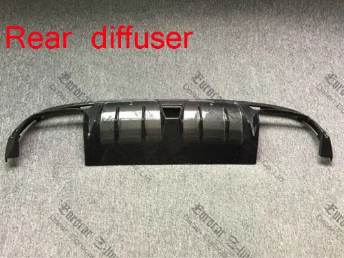 carbon rear diffuser W205 C63 части из углеродного волокна подходят для W205 C63 C63S подтяжка лица к B650 углеродное волокно передняя губа/задний диффузор/заднее крыло и глушитель - Цвет: carbon rear diffuser