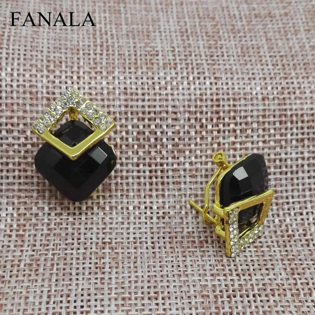 Rhinestone Geometric Stud Earrings Dangle Ear Earring Women Crystal | Украшения и аксессуары