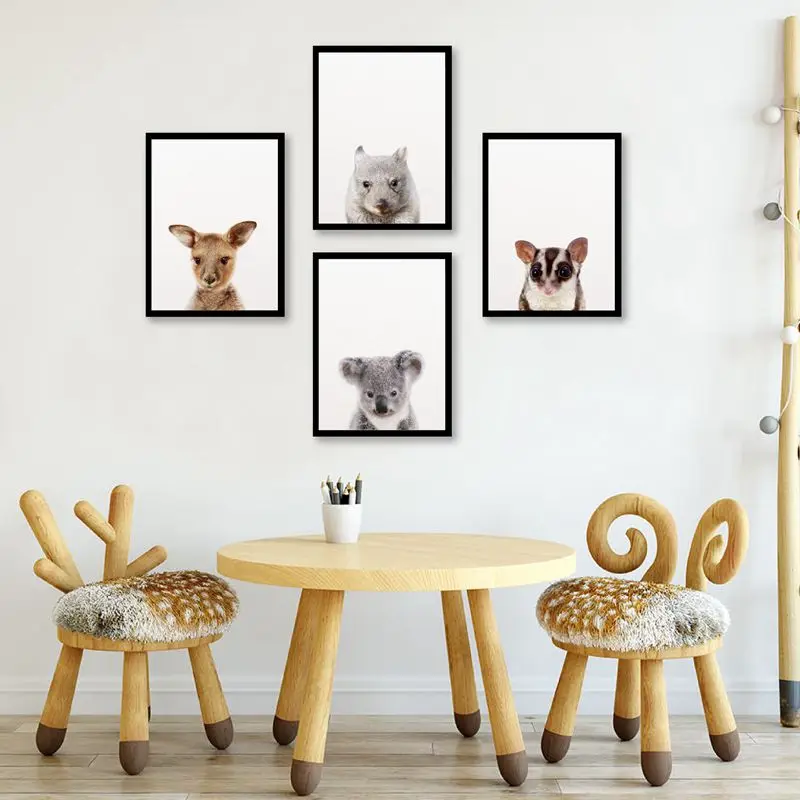 Австралийский картина с рисунком животных настенные картины коала кенгуру холст