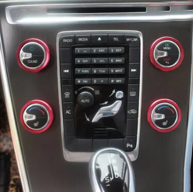 Hot Sale Metal Knob Cover for VOLVO V40 V60 S60 XC60 S80 Car Sticker Styling Accessories |