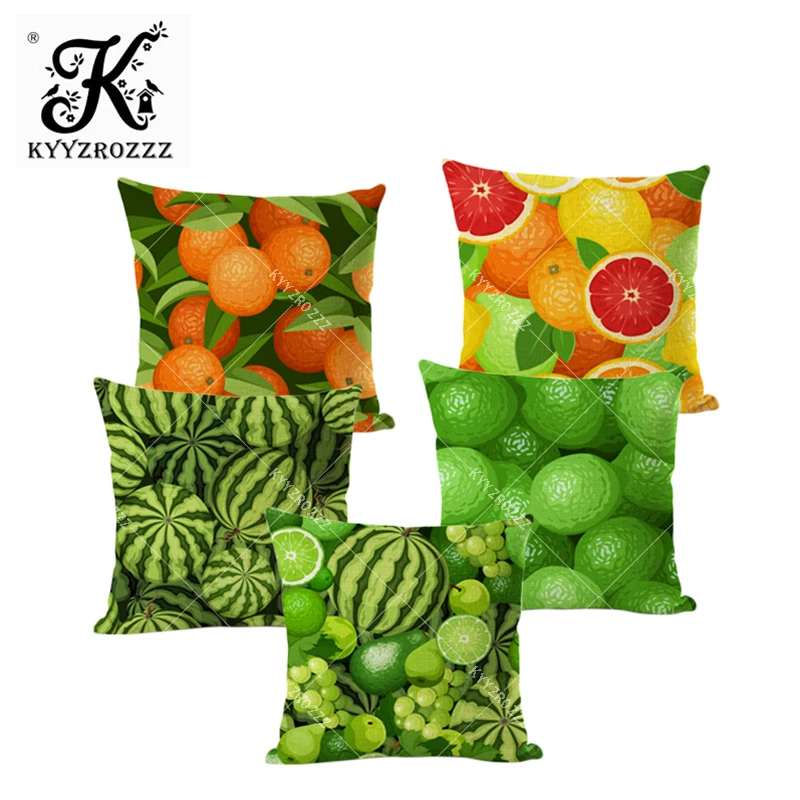 

Fruit Style Cushion Cover Cotton Linen Pillowcase Waist Home Decoration