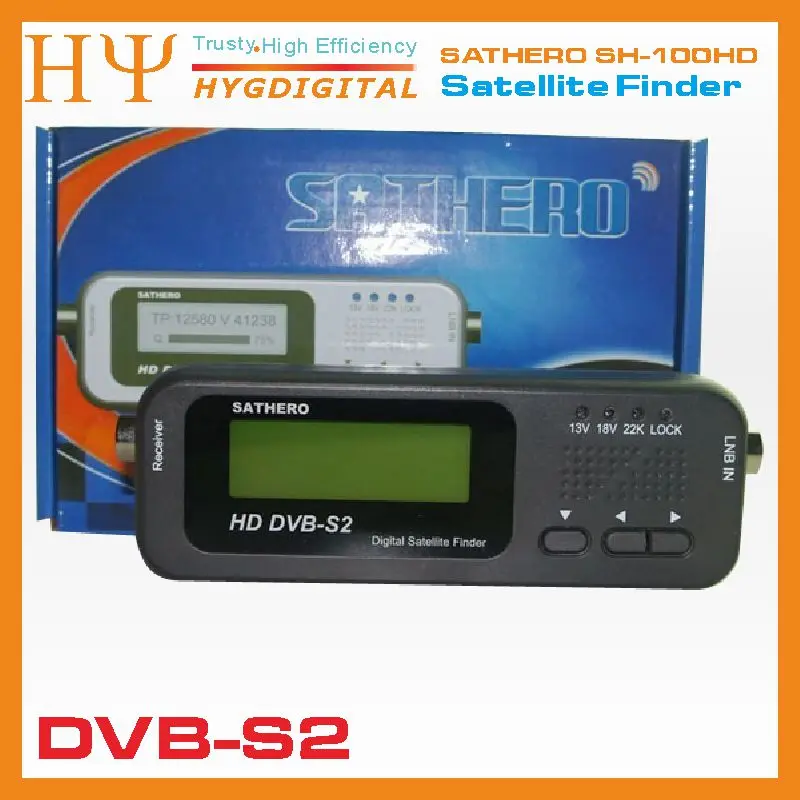 SATHERO SH 100HD DVB S2 HD карманный цифровой спутниковый Finder ресивер с ЖК дисплеем USB 2