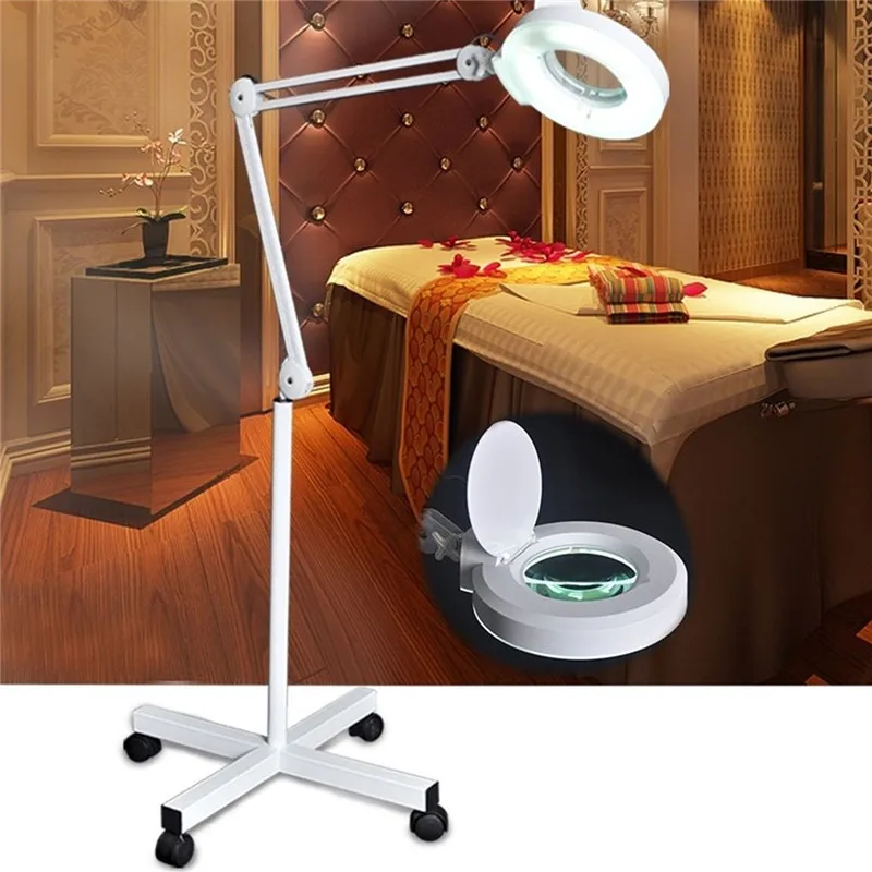 5x LED Lamp Light Makeup Floor Magnifier Skincare Beauty Manicure Tattoo Salon Spa For Medical Cosmetology UK US Plug Standard