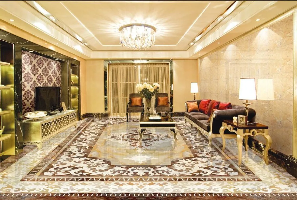 Пользовательские 3d фрески на пол виниловый ванная стереоскопический камень