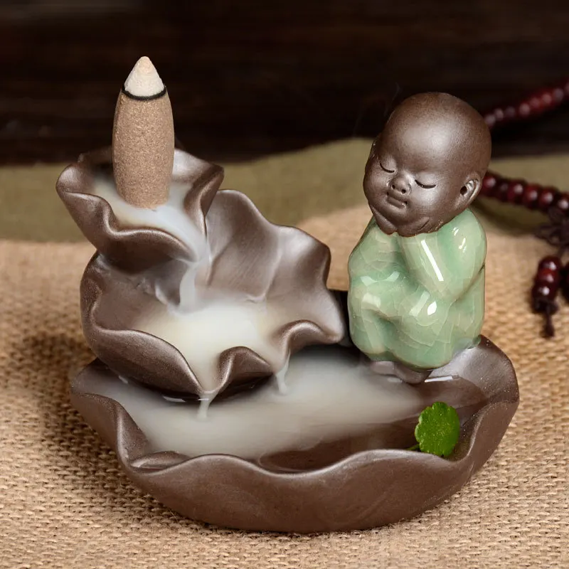 Креативная Ge Kiln The Thinking Monk горелка для благовоний конусы держатель керамическая