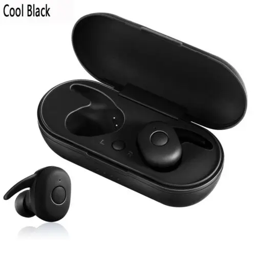 Черный Мини TWS Bluetooth 5,0 Наушники Беспроводные водонепроницаемые наушники с сенсорным управлением стерео спортивные наушники игровые наушники - Цвет: Черный