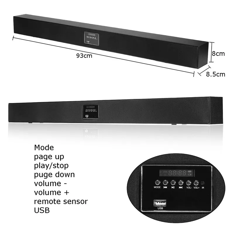 LEORY Bluetooth Саундбар Surround Stereo настенный Колонка для домашнего кинотеатра ТВ