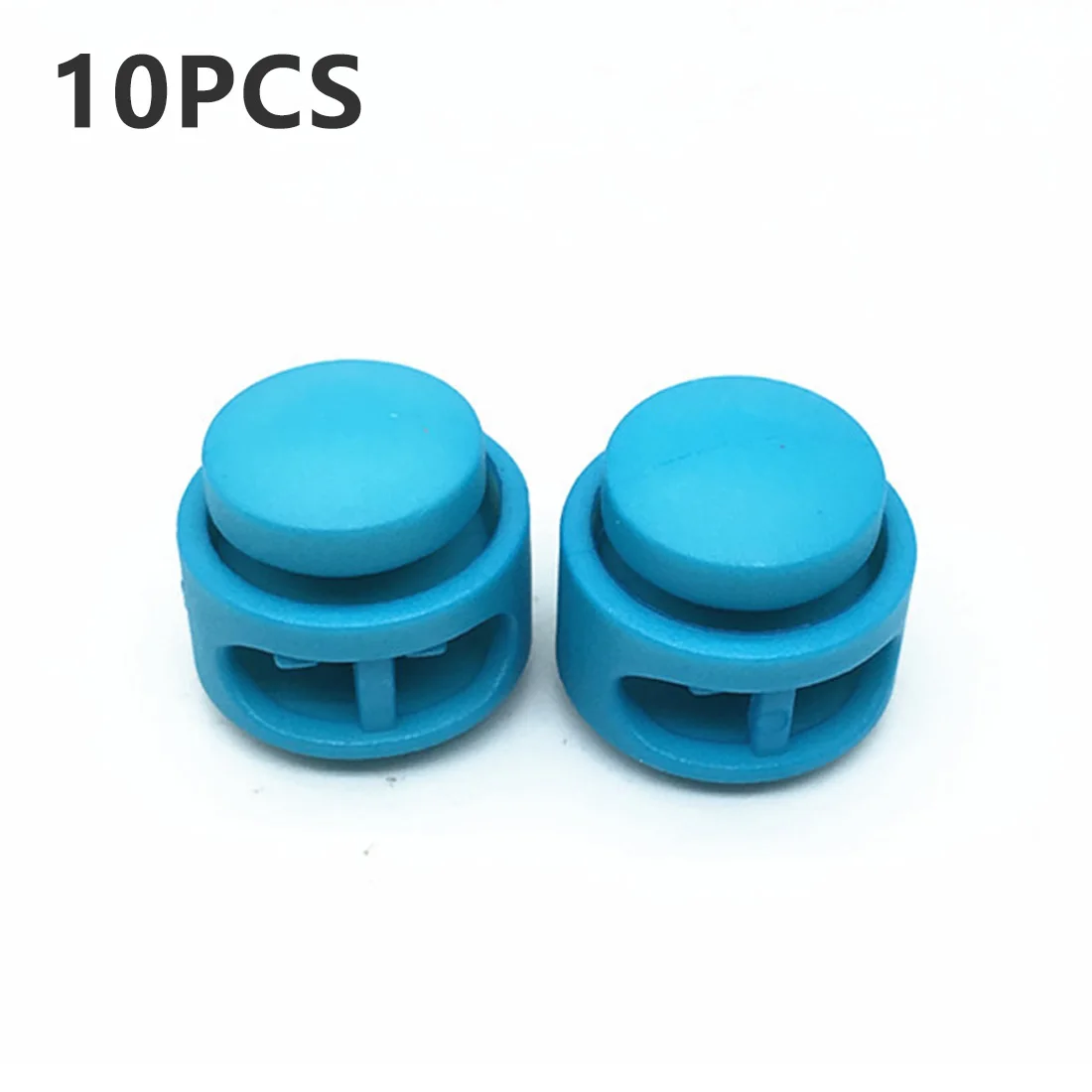 Blue 10 шт. 11x17 мм многоцветные фиксаторы шнура зажим 2 отверстия тумблер фиксатор шнурка шнур сумка Запчасти Аксессуары - Цвет: Blue