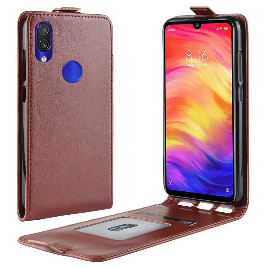 Роскошный, вертикальный, откидной Чехол для Xiaomi Redmi Note 7 из искусственной кожи чехол для Xiaomi Redmi Note 7 Чехол Флип Бумажник кожаный чехол