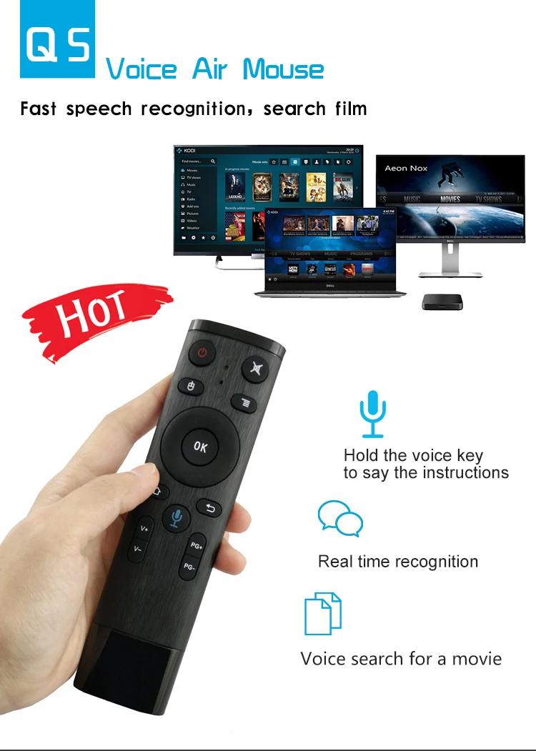 Q5 Air mouse голосовой пульт дистанционного управления гироскоп зондирующая игра 2,4 ГГц беспроводной микрофон для Smart tv Android Box PC PK G20 Air mouse