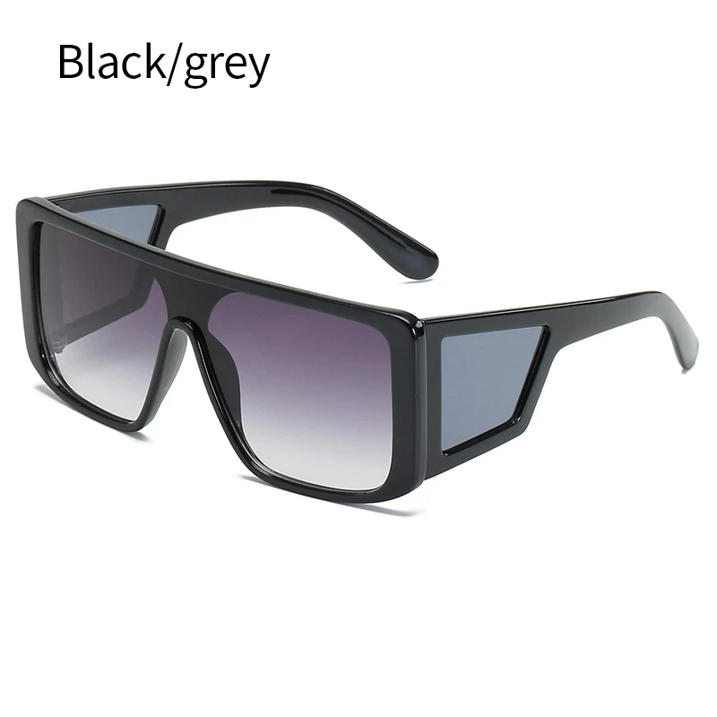 Blakc Gradient Gray IGUETTA мужские солнцезащитные очки поляризованные квадратные цельные огромная оправа винтажный дизайн ветрозащитные очки UV400 Lentes De Sol IYJB114 - Цвет линз: Blakc Gradient Gray