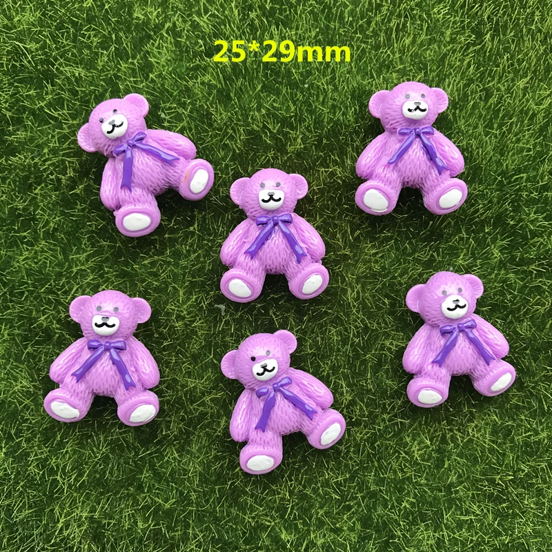 10 шт./лот kawaii плоский задний резиновый Мишка DIY аксессуары для кабошонов из
